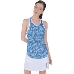 Angry Baby Chicken Illustration Random Pattern Racer Back Mesh Tank Top