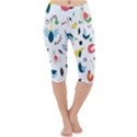 Vector-set-isolates-with-cute-birds-scandinavian-style Lightweight Velour Cropped Yoga Leggings View1