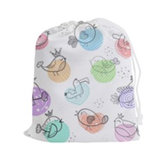 Cartoon-bird-cute-doodle-bird Drawstring Pouch (2xl)