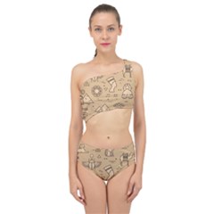 Egyptian-seamless-pattern-symbols-landmarks-signs-egypt Spliced Up Two Piece Swimsuit by Jancukart