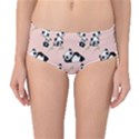 Pandas Pattern Panda Bear Mid-Waist Bikini Bottoms View1