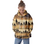 Manhattan Skyline Sunset Nyc Kids  Oversized Hoodie