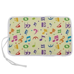 Seamless Pattern Musical Note Doodle Symbol Pen Storage Case (m) by Wegoenart