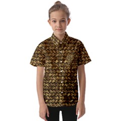 Straw Like Country Side  Kids  Short Sleeve Shirt