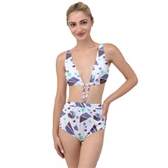 Seamless Pattern Geometric Texture Tied Up Two Piece Swimsuit by Ravend