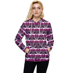 Background Geometric Pattern Orb Pattern Women s Lightweight Drawstring Hoodie by Ravend
