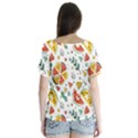 Seamless-hipster-pattern-with-watermelons-mint-geometric-figures V-Neck Flutter Sleeve Top View2