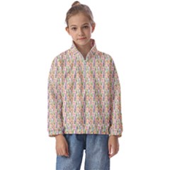 Water Color Pattern Kids  Half Zip Hoodie by designsbymallika