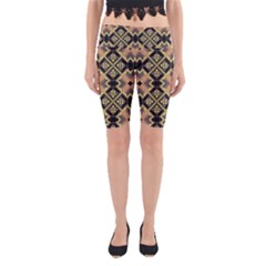 Seamless-mexican-pattern Yoga Cropped Leggings by Wegoenart