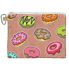 Doughnut Doodle Colorful Seamless Pattern Canvas Cosmetic Bag (xxl) by Wegoenart