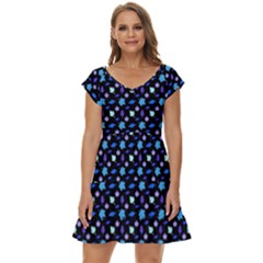 Electric Autumn  Short Sleeve Tiered Mini Dress by ConteMonfrey