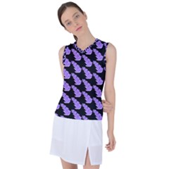 Cute Lavanda Black Women s Sleeveless Sports Top by ConteMonfrey