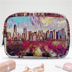 New York Skyline Manhattan City Make Up Pouch (small) by Wegoenart
