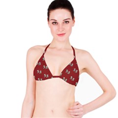 Christmas Stocking Sock Clothing Bikini Top by Wegoenart