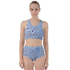 Drop Water Background Macro Splash Rain Drink Racer Back Bikini Set by Wegoenart