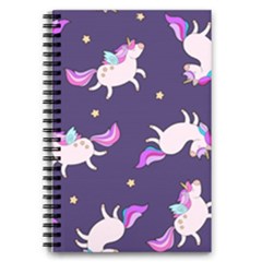 Fantasy Fat Unicorn Horse-pattern Fabric Design 5 5  X 8 5  Notebook by Wegoenart
