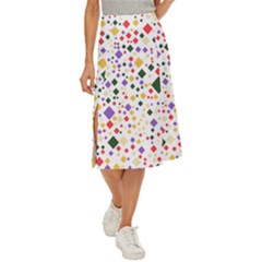 Abstract Pattern Illustration Background Wallpaper Midi Panel Skirt
