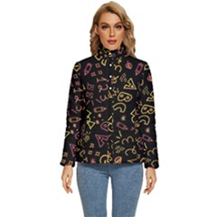 Background Graphic Beautiful Women s Puffer Bubble Jacket Coat by Wegoenart