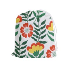 Painting Flower Leaves Forest Drawstring Pouch (xl)