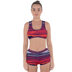Morning Glow Dawn Sky Clouds Racerback Boyleg Bikini Set