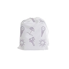 Doodles - Beach Time! Drawstring Pouch (small) by ConteMonfrey