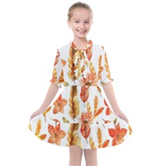 Hot Colors Nature Glimpse Kids  All Frills Chiffon Dress by ConteMonfrey