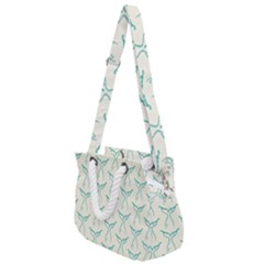 Blue Mermaid Tail Clean Rope Handles Shoulder Strap Bag