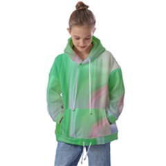 Gradient Green Blue Kids  Oversized Hoodie by ConteMonfrey