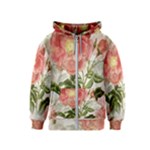 Flowers Vintage Background Retro Floral Stem Kids  Zipper Hoodie