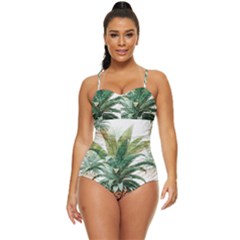 Pineapple Pattern Background Seamless Vintage Retro Full Coverage Swimsuit by Wegoenart
