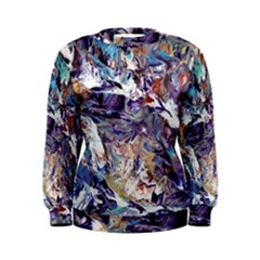 Abstract Cross Currents Women s Sweatshirt by kaleidomarblingart