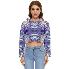 Amethyst Repeats Women s Lightweight Cropped Hoodie