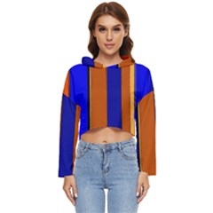 Abstract Blue And Orange 930 Women s Lightweight Cropped Hoodie