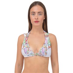 Easter Village  Double Strap Halter Bikini Top by ConteMonfrey
