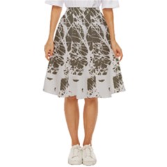 Botanical Motif Drawing Design Classic Short Skirt