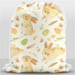 Cute Rabbits - Easter Spirit  Drawstring Bag (large) by ConteMonfrey