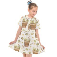 Plant Pot Easter Kids  Short Sleeve Shirt Dress by ConteMonfrey