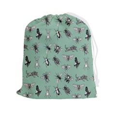 Insects Pattern Drawstring Pouch (2xl) by Valentinaart
