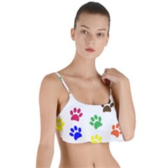 Pawprints Layered Top Bikini Top 