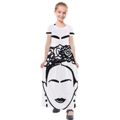 Frida Kahlo  Kids  Short Sleeve Maxi Dress by Sobalvarro