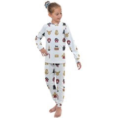 Christmas Symbols Kids  Long Sleeve Set  by artworkshop