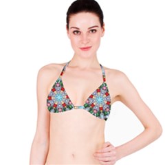 Geometric Symmetrical Symmetry Data Futuristic Bikini Top