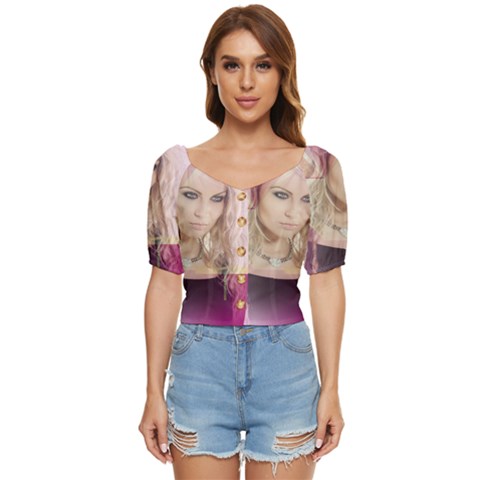 Beauty Button Up Blouse by Sparkle