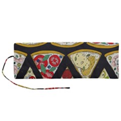 Vector-seamless-pattern-with-italian-pizza-top-view Roll Up Canvas Pencil Holder (m) by Pakemis