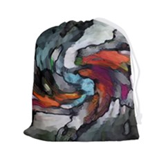 Abstract Art Drawstring Pouch (2xl) by gasi