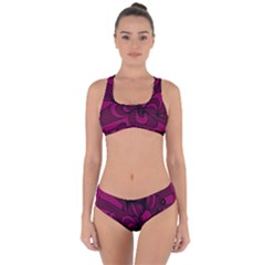 Aubergine Zendoodle Criss Cross Bikini Set by Mazipoodles