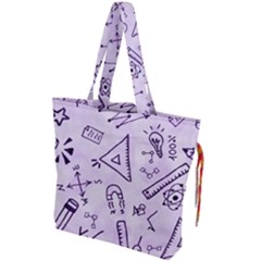 Science Research Curious Search Inspect Scientific Drawstring Tote Bag by Uceng