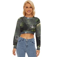 Waterfall River Fantasy Dream Planet Matte Lightweight Long Sleeve Sweatshirt by Uceng