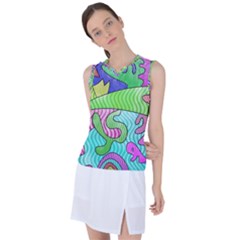 Colorful Stylish Design Women s Sleeveless Sports Top by gasi