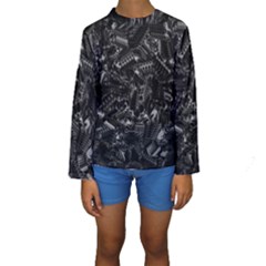 Xeno Frenzy Kids  Long Sleeve Swimwear by MRNStudios